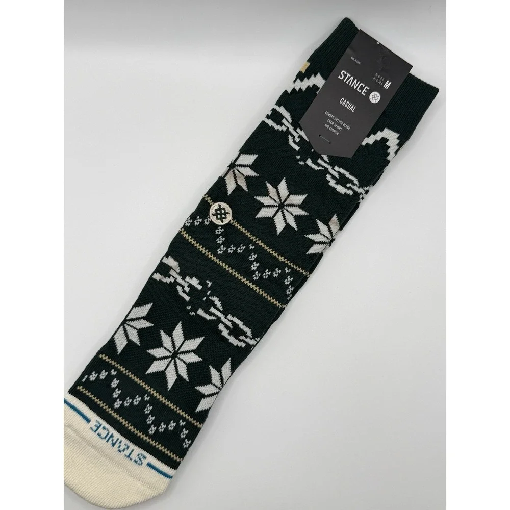 Stance Break The Season Christmas Crew Socks Pine Green A555D25BRE Mens Medium